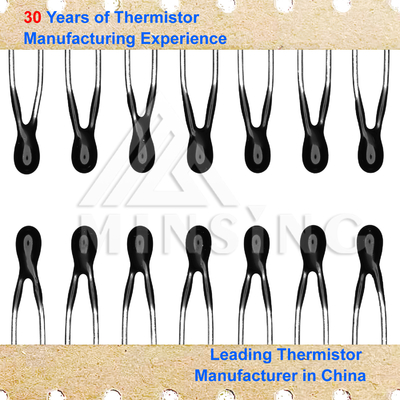 Thermistore NTC de type analogique de précision avec une plage de résistance de 0,5 KΩ à 2000 KΩ et une constante thermique de temps ≤ 10 S
